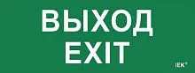 Этикетка самоклеящаяся "Выход-EXIT" ДПА IP20/54 IEK LPC10-1-24-09-VYHD