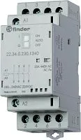 Контактор модульный 4NO 25А AgSnO2 230В AC/DC 35мм IP20 опции: переключатель Авто-Вкл-Выкл + мех. индикатор + LED FINDER 223402304340