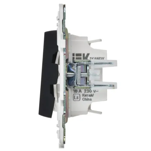 Выключатель 2-кл. SKANDY 10А SK-V16Bl для отелей с индикацией черн. IEK SK-V20-2-10-K02 фото 4