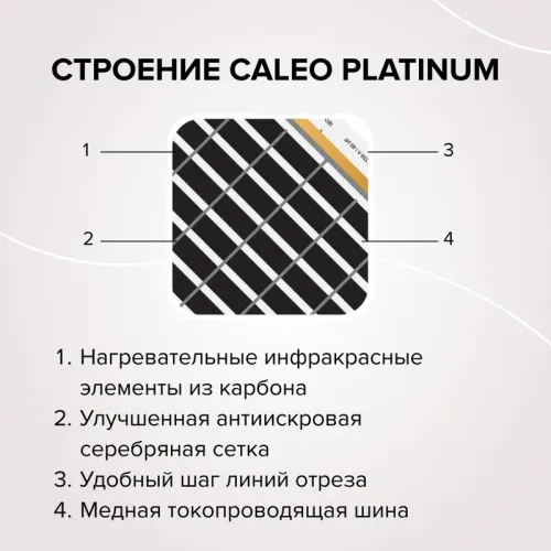 Комплект "Теплый пол" (пленка) PLATINUM 230Вт/кв.м 1кв.м CALEO КА000001313 фото 4