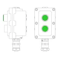 Пост управления взрывонепроницаемый из алюм. LCSD-02-B-MC-L1G(220)x1-P1G(11)x1-PCMB-KAEPM3MHK-20 DKC LCSD21000090