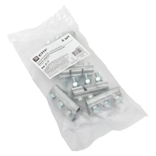 Зажим соединительный плашечный 3 болта М6 (D провода 9.6...11.4мм) ПА-2-2 PROxima EKF pa-2-2 фото 3