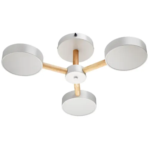 Люстра светодиодная SCANDIA 45Вт 2700К/4200К/6400К 580х160мм 17кв.м ДУ 3 режима диммир. бел./дерево Ritter 51589 4 фото 5