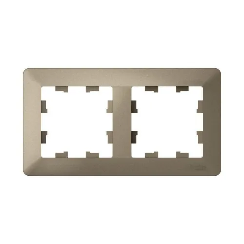 Рамка 2-м AtlasDesign Air шампань/дым. черн. SE ATN220502 фото 2