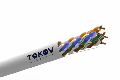 Кабель витая пара U/UTP 4х2х24AWG(0.51мм) кат.5E нг(А)-HF (LSZH) indoor Fluke tested 305м (м) PRO TOKOV ELECTRIC TKP-C06-U42-5E-305-LSZH