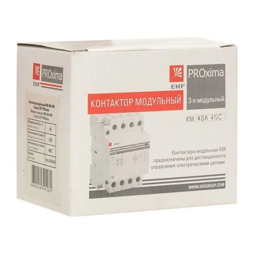 Контактор модульный КМ 40А 4NC (3 мод.) PROxima EKF km-3-40-04 фото 6