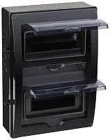 Щиток отркрытая проводка на 20 модулей с 2 вертик.дверцами 390х302х120мм черный IP65 УХЛ1 Ruvinil 69020Ч