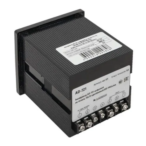 Амперметр цифровой AD-721 1ф на панель 72х72 EKF ad-721 фото 4