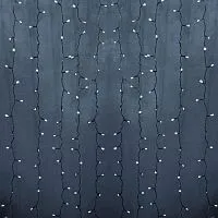 Гирлянда Дождь "ПЛЕЙ-ЛАЙТ ВОДОПАД" 2х9м (с контроллером с трансформатором) 480LED 30Вт 24В IP44 прозр. провод бел. NEON-NIGHT 235-495