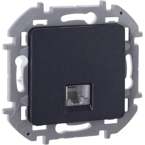 Розетка телефонная Inspiria RJ11 механизм антрацит IEK 673823