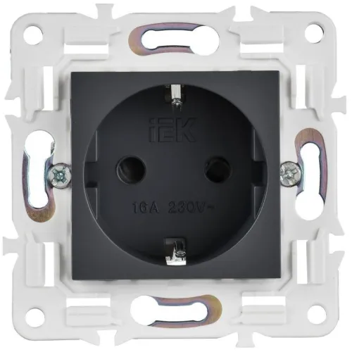 Розетка SKANDY 16А с заземл. защ. шторки SK-R04T титан IEK SK-R14-16-K48 фото 4