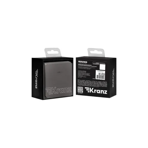 Выключатель проходной (переключатель) 1-кл. СП ROUND MIELE 10А с подсветкой титан Kranz KR-78-0716-2 фото 7