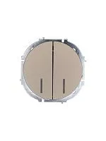 Выключатель 2-кл. СП OSEN 10А IP20 с подсветкой механизм титан LEZARD 743-3788-112