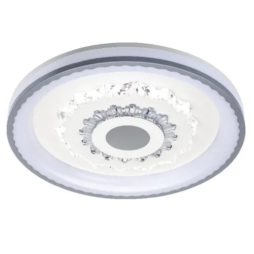 Люстра светодиодная CRYSTAL 3D 120Вт 480х480х60мм 40кв.м потолочная ДУ 3 режима диммир. бел. Ritter 52368 0 фото 4