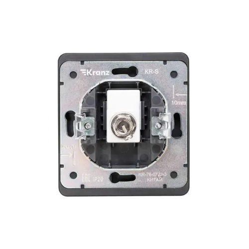 Розетка телевизионная TV СП ROUND MIELE оникс Kranz KR-78-0723-3 фото 3