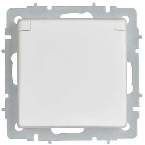 Розетка BRITE РСбш10-3-44-БрАБ 16А IP44 с заземл. защ. шторки с крышкой механизм арктич. бел. IEK BR-R16-16-44-K91 фото 2