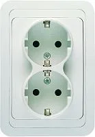 Розетка 2-м Mimoza с заземл. Makel 12057