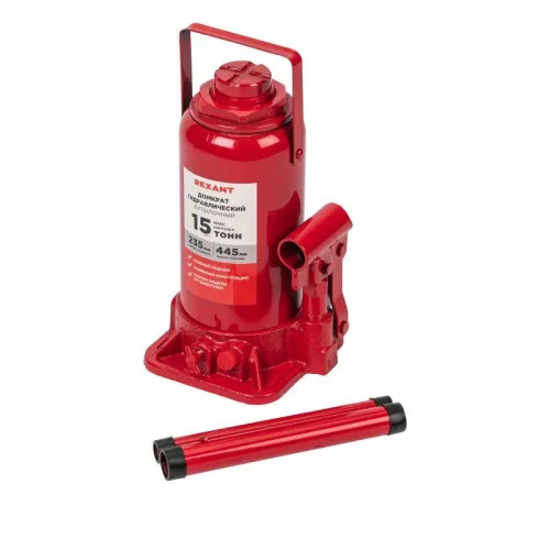 Домкрат гидравлический бутылочный 15т Rexant 80-0615 фото 3