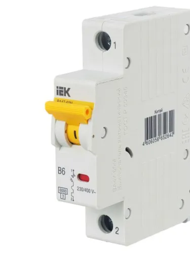 Выключатель автоматический модульный 1п B 6А 6кА ВА47-60M KARAT IEK MVA31-1-006-B фото 8