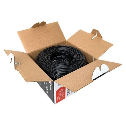 Кабель витая пара U/UTP кат.5E 4 пары 24 AWG solid внешн. LDPE черн. (м) TERACOM PRO EKF TRP-5EUTP-04PE-BK-OUT3 фото 6