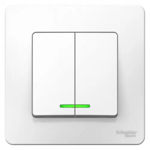 Выключатель 2-кл. СП Blanca 10А IP20 (сх. 5) 250В с подсветкой бел. SE BLNVS010511 фото 4