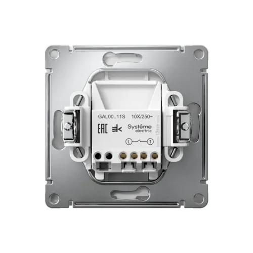 Выключатель 1-кл. ArtGallery 10AX быстрозажим. клем. механизм алюм. SE GAL000311S фото 5