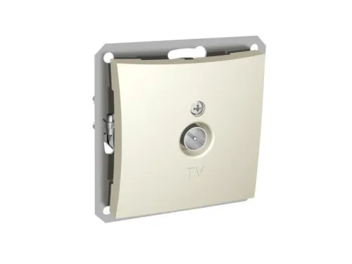 Розетка телевизионная TV 1-м СП Дуэт 0.7дБ коннектор механизм беж. SchE WDE000291 фото 4