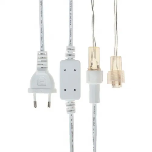 Гирлянда светодиодная "Айсикл" (бахрома) 4.8х0.6м 176LED бел. 11Вт 230В IP65 провод прозр. Neon-Night 255-145 фото 2