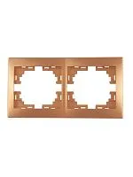 Рамка 2-м Mira горизонт. зол. метал. LEZARD 701-1300-147