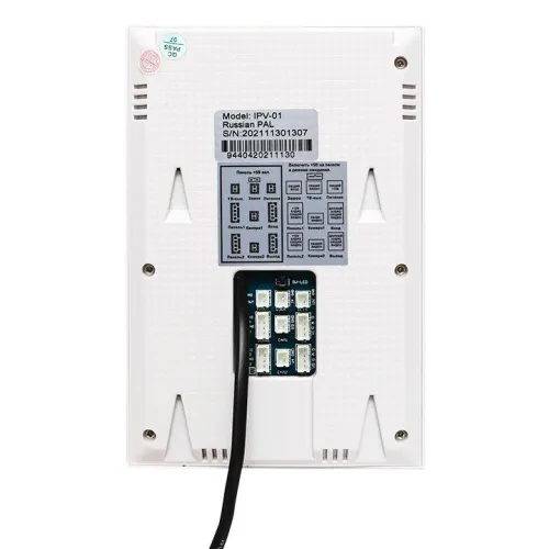 Видеодомофон IPV-01 бел. 4''TFT 4пр. 2 канала IP20 EKF int-ipv-01 фото 2