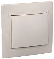 Переключатель проходной 1-кл. СП Кварта 10А IP20 ВСп10-1-0-ККм крем. GENERICA EVK12-K33-10-DM