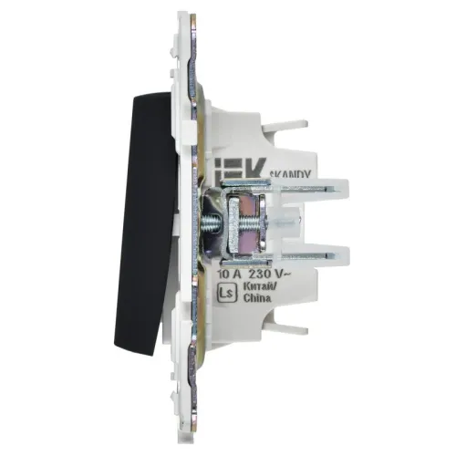 Выключатель жалюзи SKANDY 10А SK-V12Bl черн. IEK SK-V15-0-10-K02 фото 3