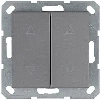 Выключатель для жалюзи 2-кл. 10А IP20 механизм алюм. Jasmart G3028S