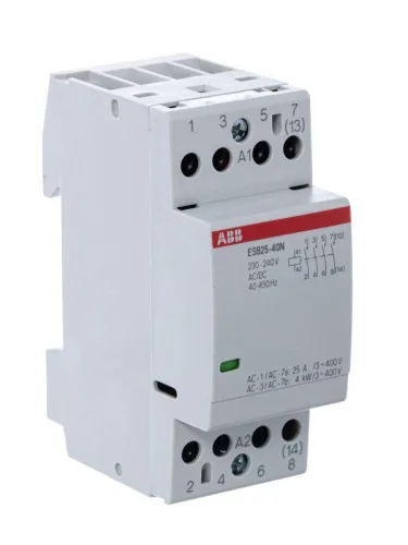 Контактор ESB25-40N-06 модульный (25А АС-1 4НО) катушка 230В AC/DC ABB 1SAE231111R0640 фото 2