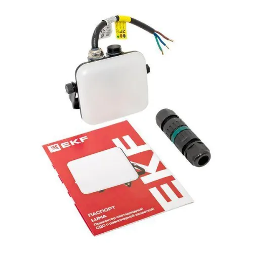 Прожектор светодиодный СДО-4001 10Вт 4000К IP65 с равномерной засветкой LUMA EKF FLL-4001-10-4000 фото 15