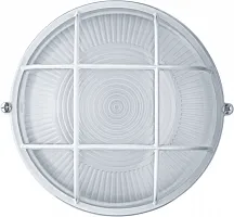 Светильник ЛОН 94 803 NBL-R2-60-E27/WH 1х60Вт E27 IP54 (аналог НПБ 1302 бел. круг с решеткой 60Вт) Navigator 94803