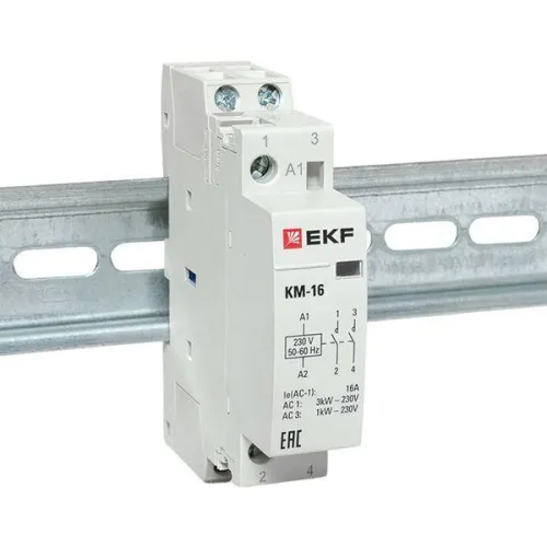Контактор модульный КМ 16А 2NО (1 мод.) EKF km-1-16-20 фото 10