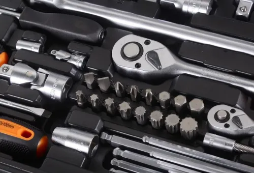 Набор инструментов 1/2дюйм 1/4дюйм CrV в кейсе 151 предмет Вихрь 73/6/7/9 фото 7