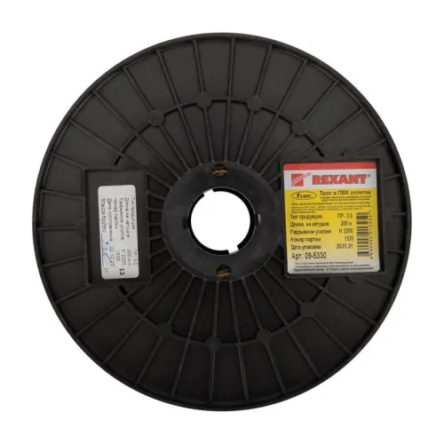 Трос стальной в ПВХ изоляции d3.0мм (200м) REXANT 09-5330 фото 4