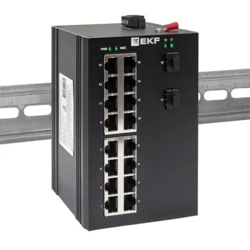 Коммутатор промышленный неуправляемый U-2GX/SFP-16GT TSX EKF TSX-U-2GX/SFP-16GT фото 6