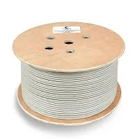 Кабель витая пара SF/UTP кат.5E 4х2х24AWG patch PVC нг(А)-LS SFTP-4P-Cat.5e-PATCH-GY сер. (уп.305м) Cabeus 7260c
