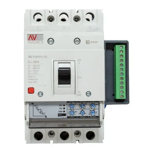Выключатель автоматический 160А 100кА AV POWER-1/3 ETU2.2 AVERES EKF mccb-13-160H-2.2-av фото 5