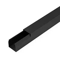 Кабель-канал 16х16 L2000 с двойн. замком черн. Промрукав PR03.0210