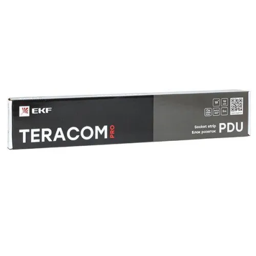 Блок PDU TERACOM PRO 19дюйм 1U 16А/250В 8 роз. Schuko с выключат. шнур 2м 3х1.5кв.мм вилка Schuko корпус алюм. черн. EKF TRP-HPD-LS-16A-8SH-2MSH фото 9