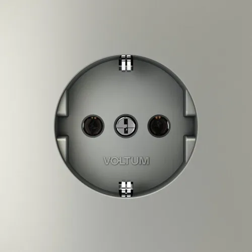 Розетка 1-м СП S70 16А с заземл. механизм сталь Voltum VLS040105 фото 4