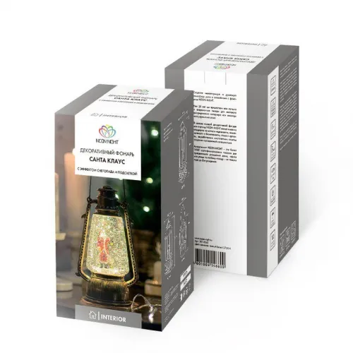 Фонарь декоративный Санта Клаус 1LED тепл. бел. 1.5Вт IP20 эффект снегопада с подсветкой Neon-Night 501-066 фото 2