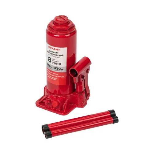 Домкрат гидравлический бутылочный 8т Rexant 80-0612 фото 3