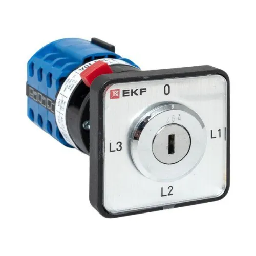 Переключатель кулачковый ПК-1-194 10А с ключом для амперметра PROxima EKF pk-1-194-10 фото 2