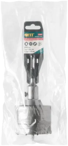 Коронка кольцевая по бетону 80мм хвостовик 110мм в сборе FIT 33447 фото 5