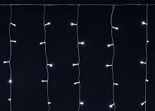 Гирлянда "Бахрома" 4.5х0.7м 200LED бел. IP44 провод прозр. 230В мерцание транзит IEK LGDU321-2-200-L3-T-S-44